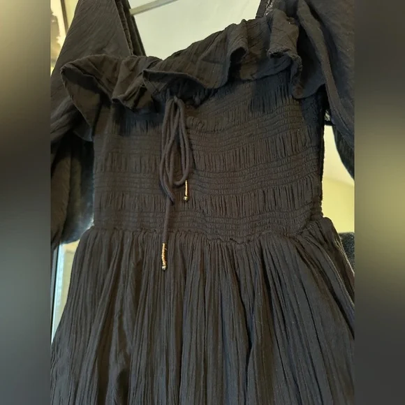 Free People Black Oasis Midi Dress - Picture 5 of 14